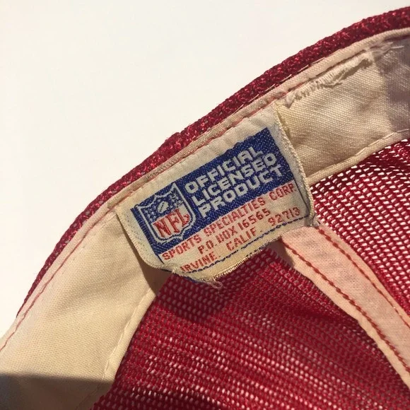 San Francisco 49ers Hat Snap Back 60s Used Rare Red White NFL‎ Made In The USA